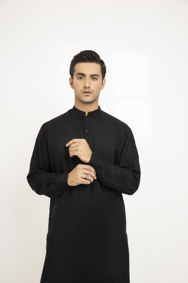 Black silk and cotton fabric collection